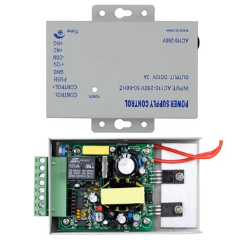 DC12V 3A Nye adgangskontrol-System Strømforsyning Switch AC AC110V-260V Input-Forsinkelse for dørlåse Video Intercom System K80