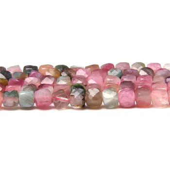 4MM Kvalitet Naturlige løs pladsen pink grønne turmaliner sten perler til smykkefremstilling-øreringe-halskæde-armbånd-diy-at finde