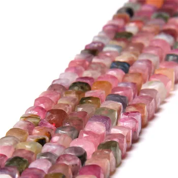 4MM Kvalitet Naturlige løs pladsen pink grønne turmaliner sten perler til smykkefremstilling-øreringe-halskæde-armbånd-diy-at finde