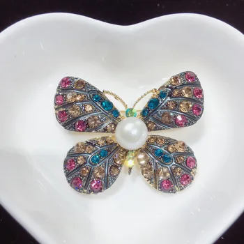 ZHBORUINI Høj Kvalitet Naturlige Ferskvands Perle Broche Pearl Vintage Sommerfugl Broche Perle Smykker Til Kvinder Gave Tilbehør