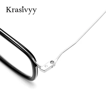 Krasivyy Firkantede Briller Ramme Mænd i Høj Kvalitet Optiske Billeder Briller til Kvinder koreanske Recept Briller i Titanium