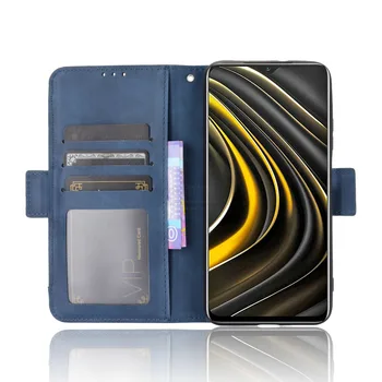 Tegnebog Tilfælde, Xiaomi MI Poco M3 Tilfælde Magnetisk Lukning Book Flip Cover Til Pocophone M3 Læder-Kort Foto Indehaver Telefon Tasker