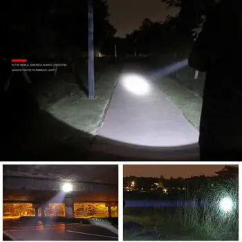 10000lm Kraftig LED lommelygte lanterne bærbare søgelys genopladelige spotlight 500m vifte jagt lampe brænder lanterna