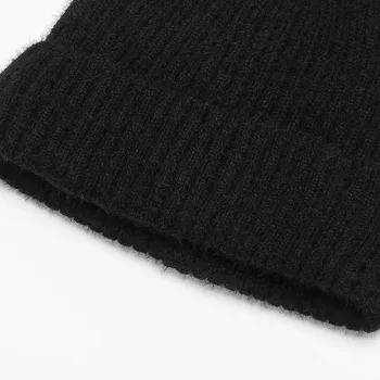 Mode i efteråret og vinteren mænds uld hat udendørs varm høreværn strikkede hat mink imiteret plus bløde uld hat hip-hop hat