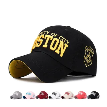 Ny Mode BOSTON broderet baseball cap mænds udendørs sport hat damer solcreme visor cap par Justerbar hatte