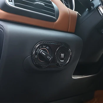 Carbon Fiber bilforlygte Skifte Dekorativ Ramme Dække Trim Klistermærker Indvendigt Tilbehør for Maserati Levante 2017+