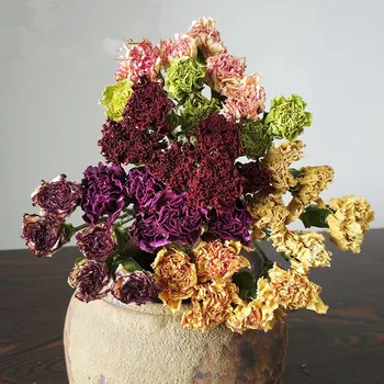 Bouquet Af Tørret Nellike Blomster Til Dekoration Luft-Tørrede Buketter Af Blomster Kreative Gaver, boligindretning JH62