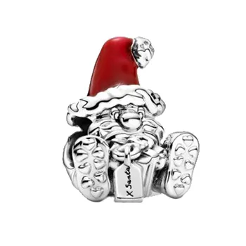 2020 Vinter Nye 925 Sterling Sølv Perler Christmas Santa Charme passer Oprindelige Pandora Armbånd Jul Smykker