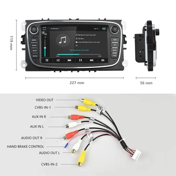 Podofo Android 8.1 bilradioer 2 Din GPS-Car Multimedia-afspiller 7