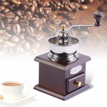Manuel kaffekværn molinillo cafe Med Keramiske Møllesten Retro koffiemo Og Spice Grinder Slibning Af boligmontering