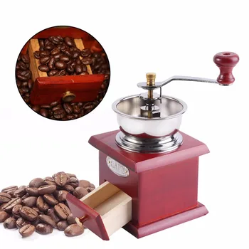 Manuel kaffekværn molinillo cafe Med Keramiske Møllesten Retro koffiemo Og Spice Grinder Slibning Af boligmontering