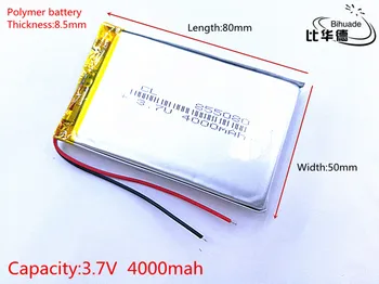 3,7 V 4000mAh 855080 805080 Lithium-Polymer-LiPo Genopladeligt Batteri celler Til Mp3-Power bank