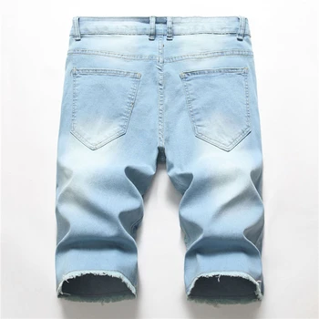 QUANBO 2020 Sommeren Nye Mænd Stretch Short Jeans Mode Vintage Casual Slim Fit Denim Shorts af Høj Kvalitet Rippet Shorts 40 42