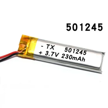 501245 3,7 V 230mAh lipo lithium polymer genopladeligt batteri til MP3-GPS-navigator, DVD-optager headset e-bog-kameraer