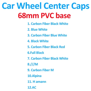 6.8 CM 5clip 68mm Epoxy Decal Chrome PVC 68MM hjulnavet Emblem Dækker Auto Label Hjul Center Cap Badge