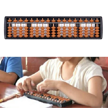 17-Cifrede Stænger Standard Abacus Soroban Kinesisk Japansk Lommeregner Tælle Til...