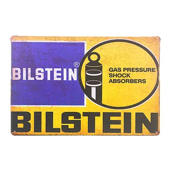 Vintage Garage indretning Bilstein støddæmpere metal, tin sign art væg plak