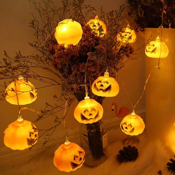 Halloween Dekorationer, Lys 10/20/40 LED Batteri Drives Udendørs Halloween Græskar String Lys Lanterner til Halloween Party