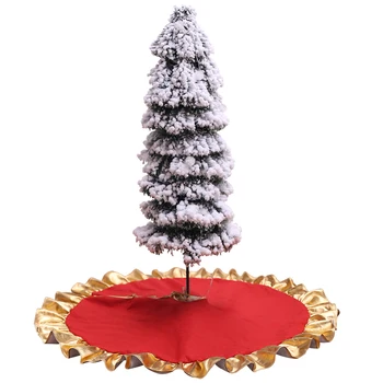 90cm Glædelig juletræ Nederdel Dekorative Xmas Tree Fod Cover Ornamenter Home Decor Nye År Julepynt Til Træet