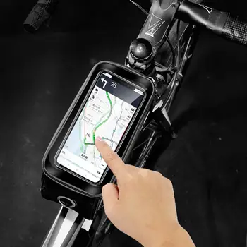 Vandtætte cykeltasker MTB Cykel Mobiltelefon Tilfælde TUP Touch Screen Cyklus Foran overrør Sadlen Pose Cykling Tilbehør