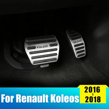 Aluminium legering Bil Accelerator Gas Pedal Bremse Pedal Foden Hvile Pedaler Dækning For Renault Kadjar Koleos 2016 2017 2018 Tilbehør