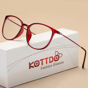 KOTTDO Nye Mode Briller Kvinder Square Plast Briller Optiske Briller Ramme Gennemsigtige Klart Retro Nærsynethed Eye Briller