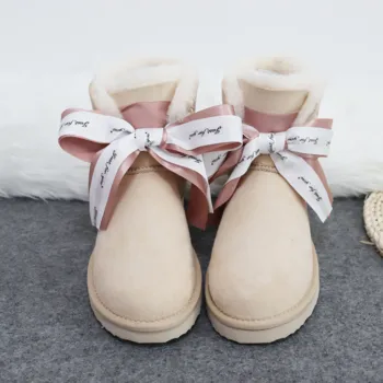 Nye Ankomst 2020 Kvinder Sne Støvler I Høj Kvalitet Fåreskind Pels Sne Støvler Kvinder Sko Shoes De Mujer Gratis Fragt