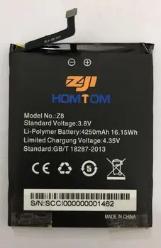 Ny, Original HOMTOM zoji Z8 Batteri 4250 mAh for HOMTOM zoji Z8 Smart Phone