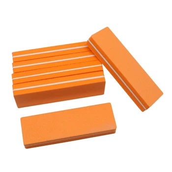 12Pcs/Masse 100/180 Buffer Blok Orange Mini-Kasse Professionelle Negle-Fil For UV Gel Polish-Fil Sandpapir Manicure Sæt Værktøjer 9cm