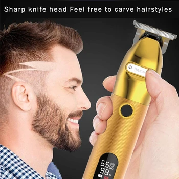2020 Professional Titanium Guld En Kniv Outliner Pro Li T Blade Hair Clipper Skæg Trimmer Tagliacapelli Cutiing Maskine
