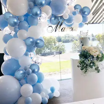104PCS blå ballon guirlande-happy birthday party dekoration børn voksne bryllup fødselsdag indretning latex ballon, baby shower