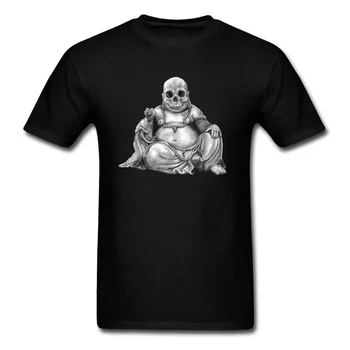 Nyhed Mænd T-Shirts Død Buddha Kraniet 3D-T-Shirt Tilpasset Toppe & t-Shirts Bomuld, Metal Band T-Shirt med O-Hals Drop Shipping