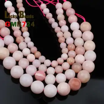 Naturlige Pink Opal Sten Perler Runde Løs Spacer Perler Til Smykker at Gøre DIY Ørestikker og Armbånd Tilbehør 7.5