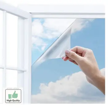 LUCKYYJ En Måde Spejl Window Film selvklæbende Reflekterende Privatliv varmestyring Solar Glas film Multi-Bredde Længde 2/3/5 m