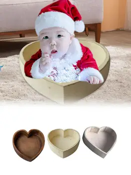 Nyfødte Baby Fotografering Kærlighed Form Bed Rekvisitter Lille Træ-Baby Fotografering Kærlighed Bed Foto Rekvisitter Barneseng Til Baby Drenge Piger