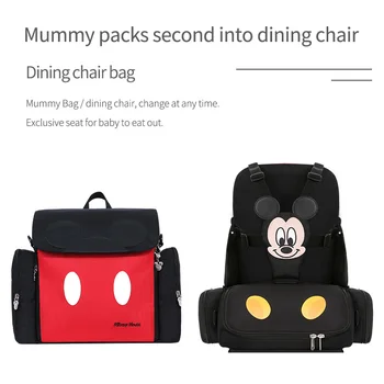 Disney Ble Taske, Rygsæk Baby Tasker for Mødre Våd Taske Mode Mumie Barsel Ble Arrangør Mickey, Minnie Stol Bag Barnevognen