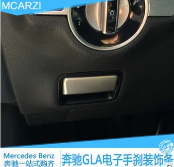 Høj Kvalitet Paillet Til Mercedes Benz GLA/CLA/A/B Elektronisk Håndbremse Dække Rustfrit Stål Dekorative Indvendige Ændringer