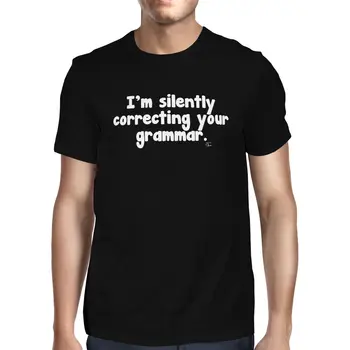 1Tee Herre Im Lydløst Korrigere Din Grammatik T-Shirt