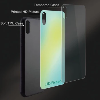 For Huawei S Smart 2018 Sag Dyr Tiger Hærdet Glas Telefon Dækning for S Smart 2018 bagcoveret Coque