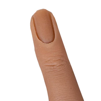 1stk Nail Art Silikone Uddannelse Falske Finger Naturlige Negle Tips Manicure Værktøj Fleksibel Søm Praksis Model Finger Vise Finger