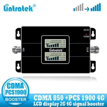 Lintratek 3G CDMA 850 PCS 1900 Repeater Mobil Signal Booster PCS 1900 MHZ Dual Band Trådløse Signal Forstærker 3G-4G-netværk på 850
