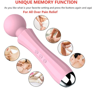 20 Frekvens Kraftfulde mundtlige klitoris Vibratorer til Kvinder AV Magic Wand Massager Vibrator Voksen Sex Legetøj til Kvinde Masturbator