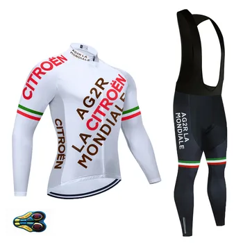 2021 UCI World Team Pro AG2R Trøje Tøj med Lange Ærmer 20D Gel cykel Cykel Sportstøj Ropa Ciclismo Efterår, Forår