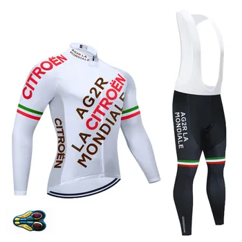 2021 UCI World Team Pro AG2R Trøje Tøj med Lange Ærmer 20D Gel cykel Cykel Sportstøj Ropa Ciclismo Efterår, Forår