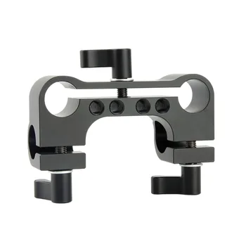 NICEYRIG 15mm DSLR-Stang Klemme Dobbelt til Enkelt 90 Graders Railblock for Videokamera Kamera DV/DC Skulder Rig Support System