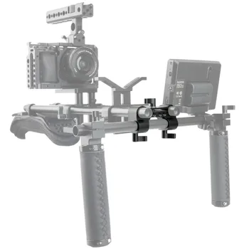 NICEYRIG 15mm DSLR-Stang Klemme Dobbelt til Enkelt 90 Graders Railblock for Videokamera Kamera DV/DC Skulder Rig Support System