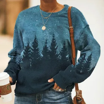 2020 nye mode fritids-Kvinder ' s tøj liggende udskrivning langærmet sweater Damer langærmet Trykt Sweatshirt