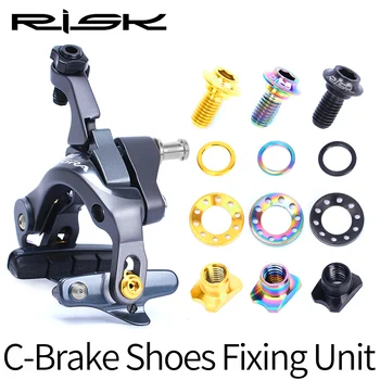 RISK16pieces/max titanium legering skruer til UT/DA/105 road bike C bremse sko klemme bremse pad montering nødder skrue sæt med segl