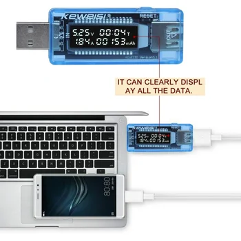 3 i 1 LCD-Mobil Batteri Tester Magt Detektor Spænding Strøm USB-тестер Oplader Læge 30% off Bank Tester Meter Voltmete