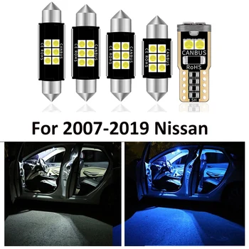 13pcs Hvid Indvendig LED-Pærer Pakke Kit For Nissan Qashqai J10 J11 2007-2019 Bil Led Licens Kort Dome Kuffert Lampe Lys